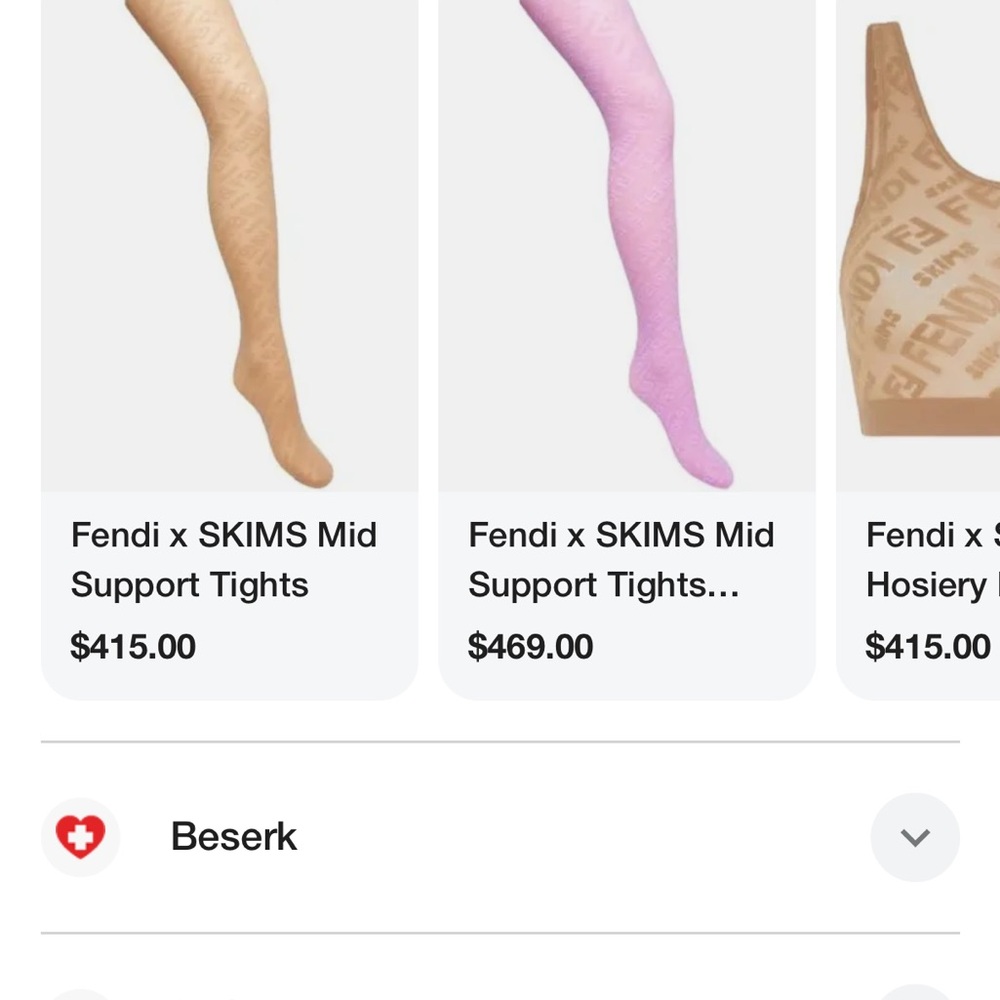 Fendi x Skims Tights (size small and brand new never worn and with original box)